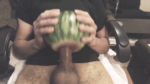 Asian Man Fucks a Watermelon