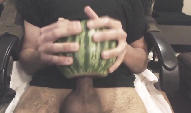 Asian Man Fucks a Watermelon