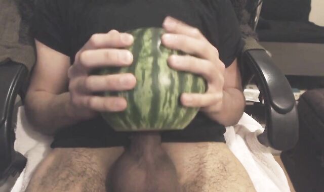 Asian Man Fucks a Watermelon