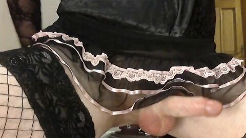 Multiple Orgasms: Amateur Crossdresser Cums Hard