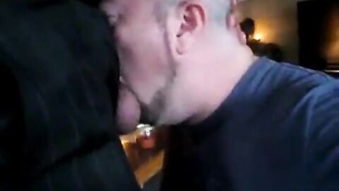 Amateur Daddy Swallows Big Cock in Suit