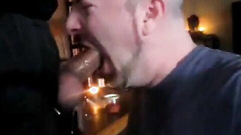 Amateur Daddy Swallows Big Cock in Suit