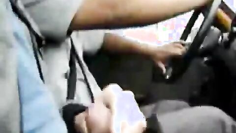Military Man Strokes in the Cab