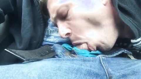 Outdoor Blowjob and Swallow with a Handsome Stranger
