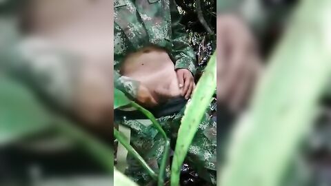 Soldier Beats Off Outdoors - Amateur Latin Military Handjob