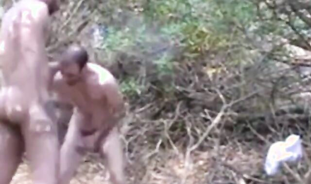Bareback Fuck in the Woods with a Smoking Hottie
