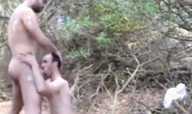 Bareback Fuck in the Woods with a Smoking Hottie
