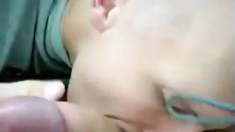 Amateur Dude Sucks Cock and Gets a Mouthful of Cum