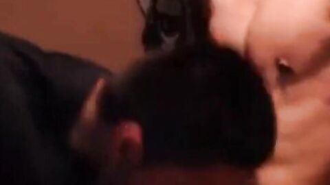 Asian Twink Blows White Guy on Cam