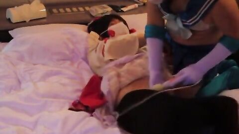 Asian Crossdressers Give a Helping Hand to Each Other