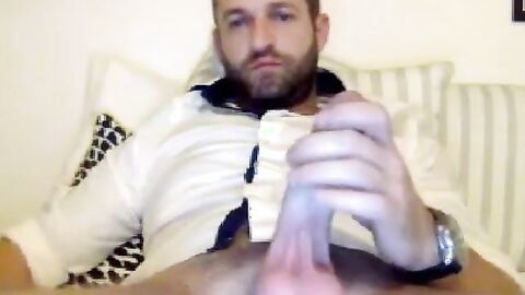 Bulgarian Daddy Strokes His Big Cock on Webcam