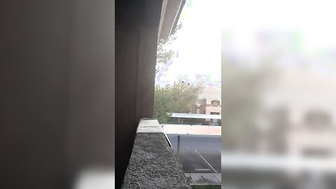 Exhibitionist Jacking Off on Balcony Almost Seen