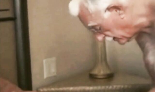Silver Fox Daddy and His Boy Toy in a Hotel Room