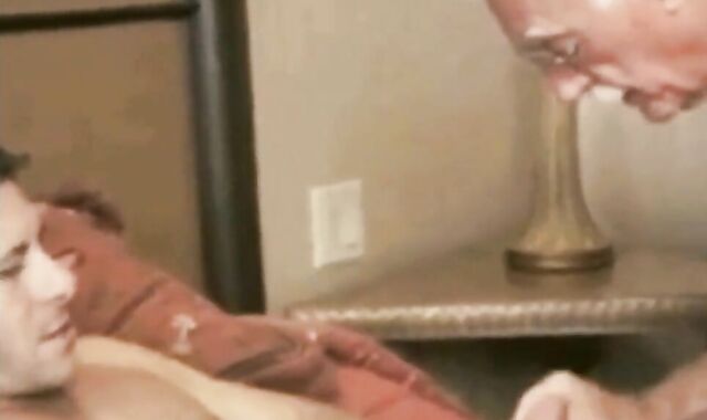 Silver Fox Daddy and His Boy Toy in a Hotel Room