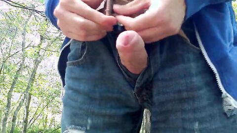 Spanked Twink Strips Outdoors