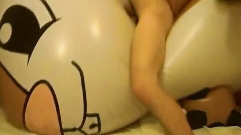 Twink Humps and Cums on Giant Inflatable Sex Toy