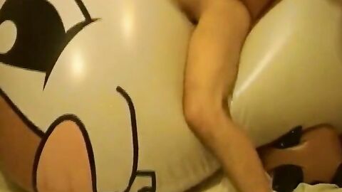Twink Humps and Cums on Giant Inflatable Sex Toy