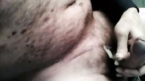 Mature Italian Stud Strokes His Thick Uncut Cock