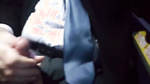 Suit Wanks and Cums on the Bus