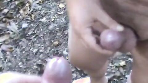 Outdoor Handjob with My Buddy Jo