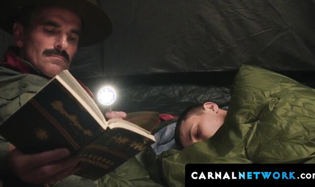 Scoutmaster with Austin Young and Jack Andram hardcore spit roasting in threeway