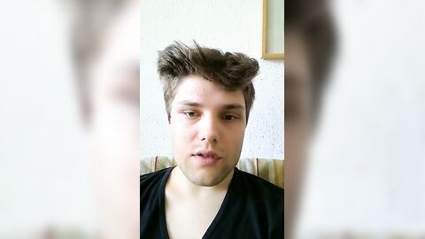 Cucumber anal play and masturbation with a twink.