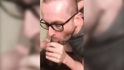 Black Guy Fucks White Guy's Mouth with Big Cock