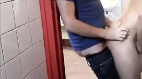 Gloryhole Masturbation: Amateur Hunk Fun in the Restroom