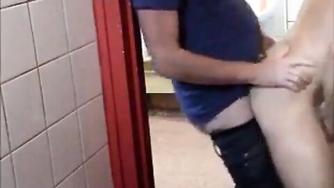 Gloryhole Masturbation: Amateur Hunk Fun in the Restroom