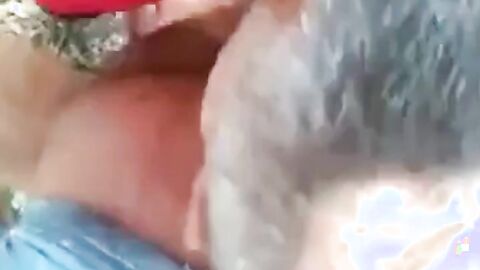 Mature Gay Bear Blowjob in the Woods