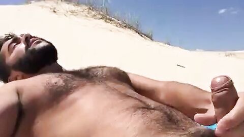 Greek Beach Jerk - Big Cock Hunk Outdoor Adventure