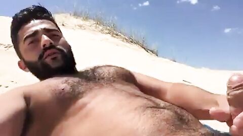 Greek Beach Jerk - Big Cock Hunk Outdoor Adventure