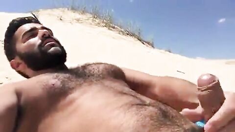 Greek Beach Jerk - Big Cock Hunk Outdoor Adventure