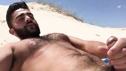 Greek Beach Jerk - Big Cock Hunk Outdoor Adventure