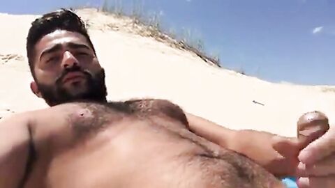 Greek Beach Jerk - Big Cock Hunk Outdoor Adventure