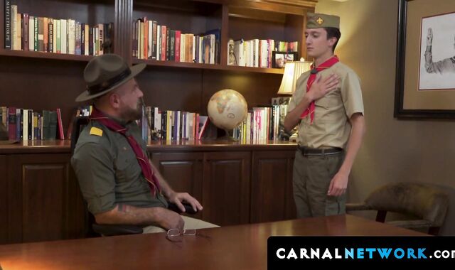 New scout Jack Andram got his hole-fingered and jerked off by the scoutmaster
