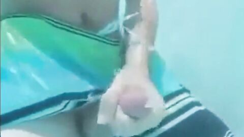 Underwater Jerk-Off Session Outdoors - Amateur Style