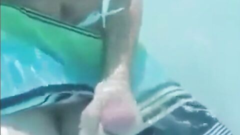 Underwater Jerk-Off Session Outdoors - Amateur Style