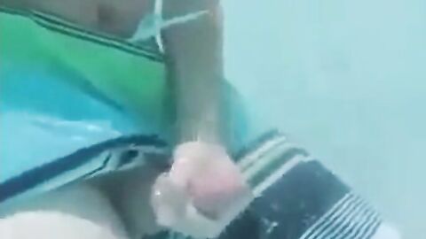 Underwater Jerk-Off Session Outdoors - Amateur Style