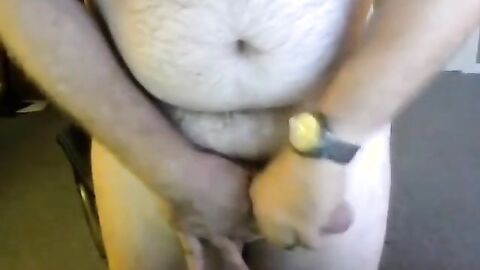 Daddy Bear Eats His Own Cum