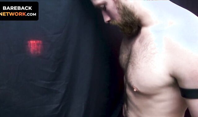 Logan Carter feels his nuts filled with cum as he fucks his hungry submissive's face