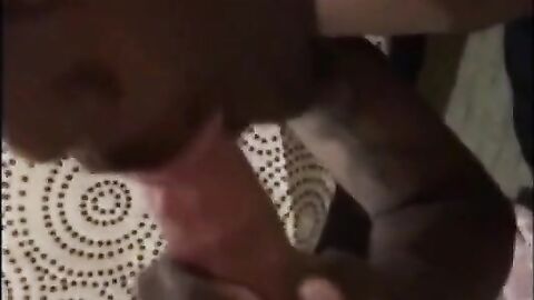 Verbal White Cock Sucked by Tattooed Black Man