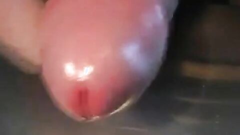 Uncut Foreskin Close-up: Jerk-off and Cum