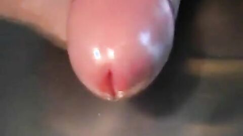 Uncut Foreskin Close-up: Jerk-off and Cum