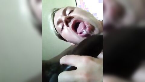 Amateur White Guy Sucks a Big Black Cock