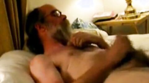 Bearded Daddy Bear Cums Hard in Amateur Solo Video