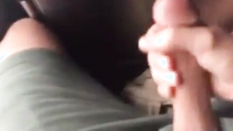 Stranger Handjob on a Public Bus - Big Cock Cums Outdoors