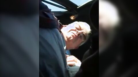 Blowjob in the Car with a Young Stud and an Older Gentleman