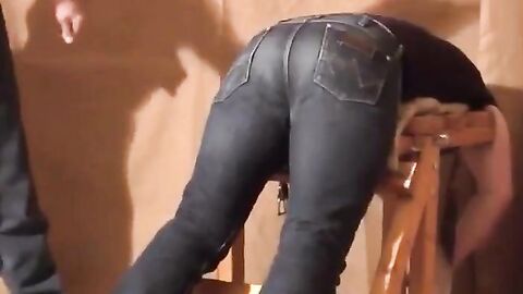 Daddy Spanks His Boy in Tight Jeans