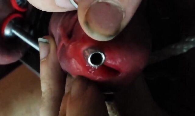 Stainless Tube CBT, Ball Clamps & Super Glue - Gay BDSM